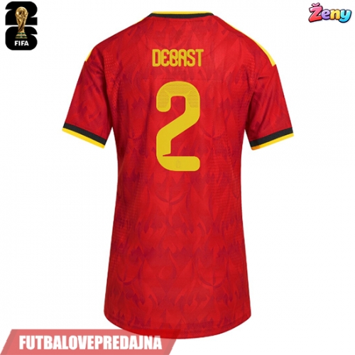Lacne Ženy Futbalové dres Belgicko Zeno Debast #2 MS 2026 Krátky Rukáv - Domáci